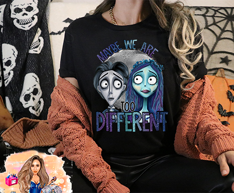 WE ARE TOO DIFFERENT BLACK TEE