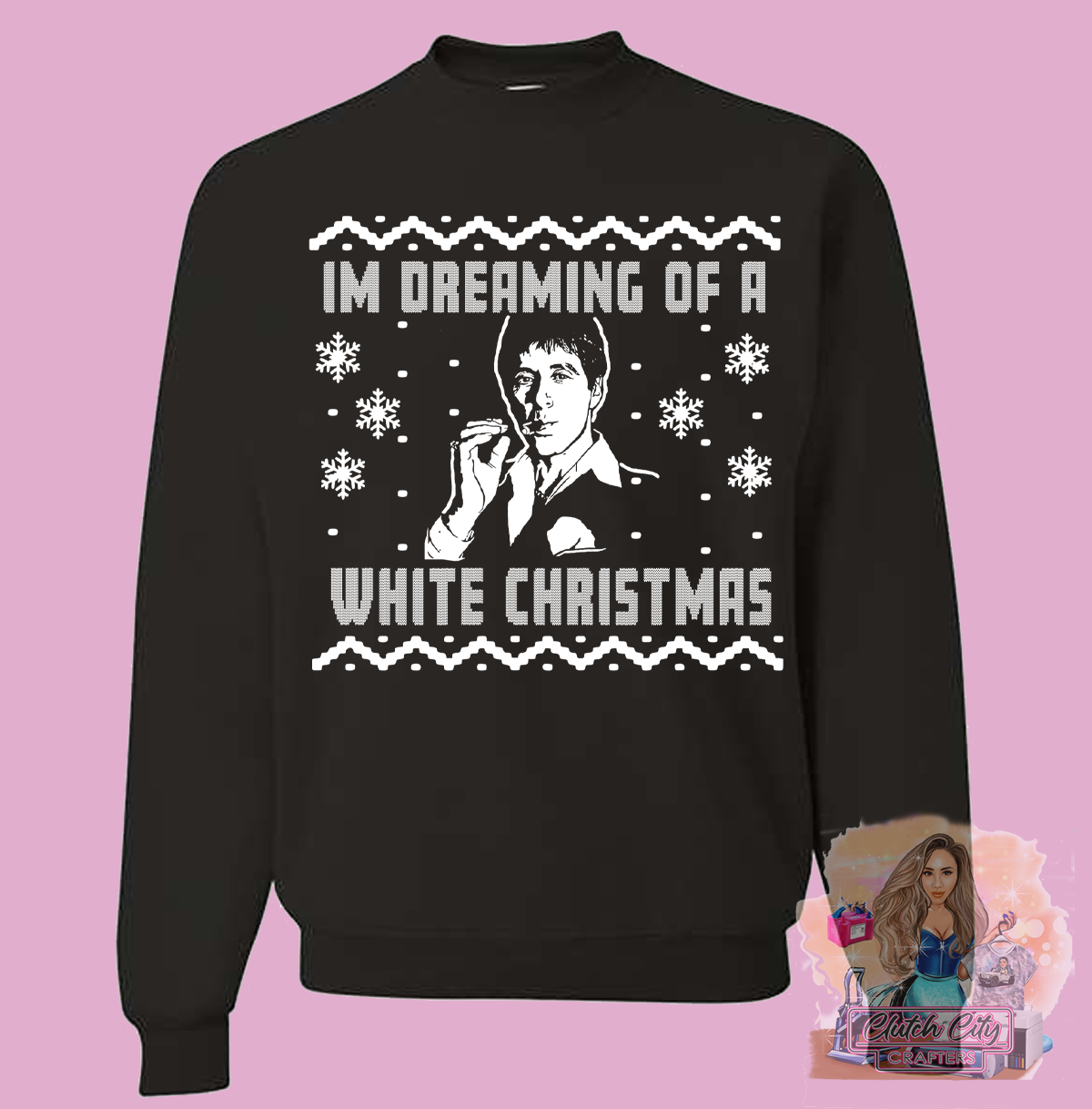 SCARFACE WHITE XMAS UGLY SWEATER