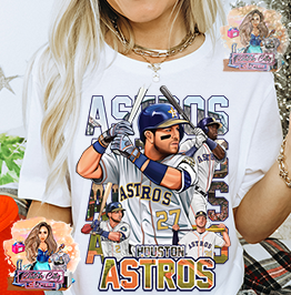 4 players Astros White Tee