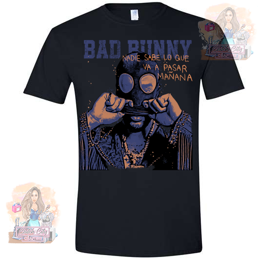 Badbunny mask BLACK TEE