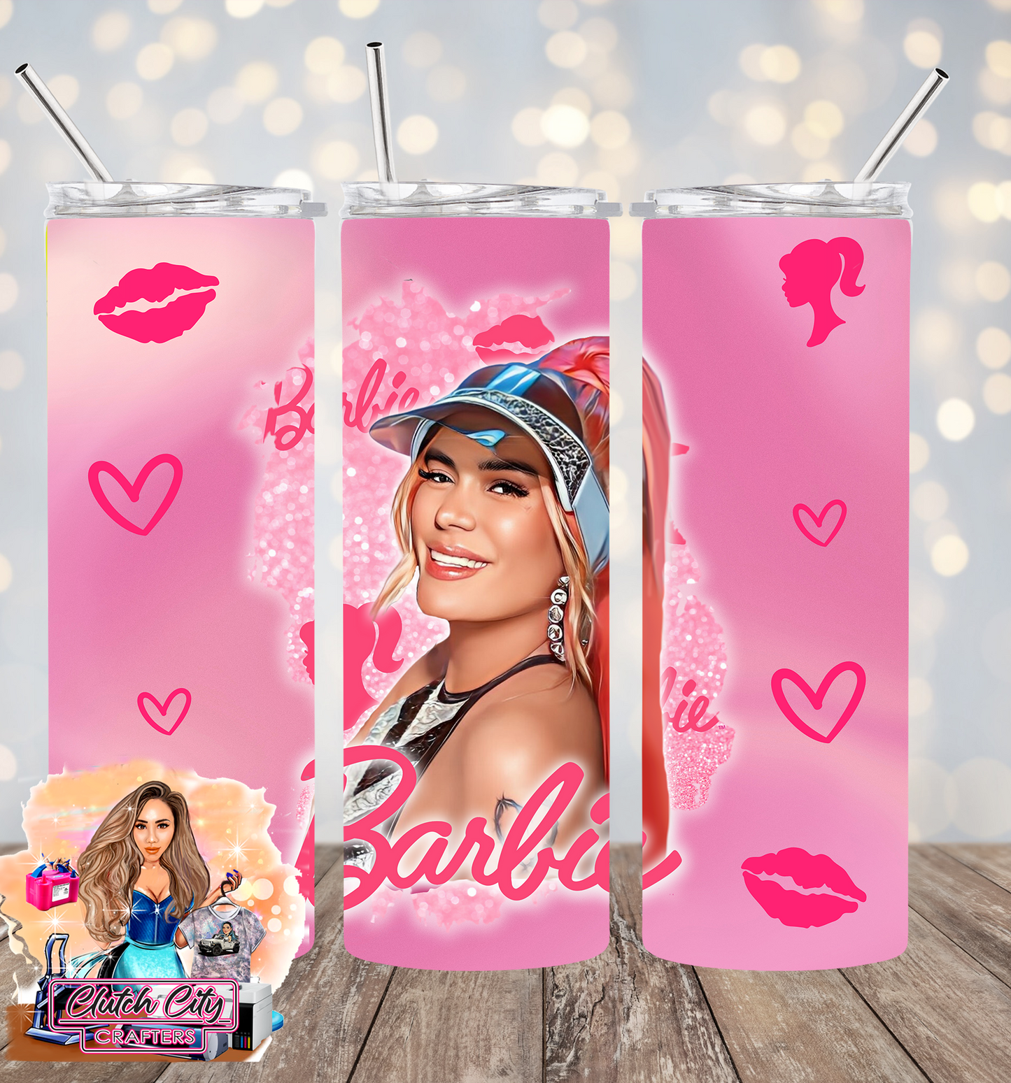 Karolg Barbie PINK OUT Tumbler