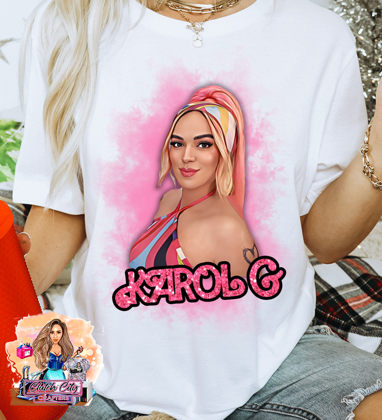 KG Barbie pink Splash White Tee