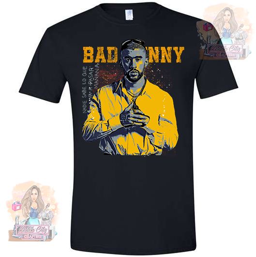 BadBunny Yellow BLACK TEE