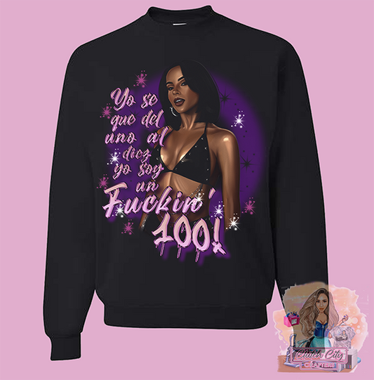 Becky G Color Design Black Sweatshirt