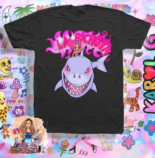 KarolG La Bichota Shark Black Tee