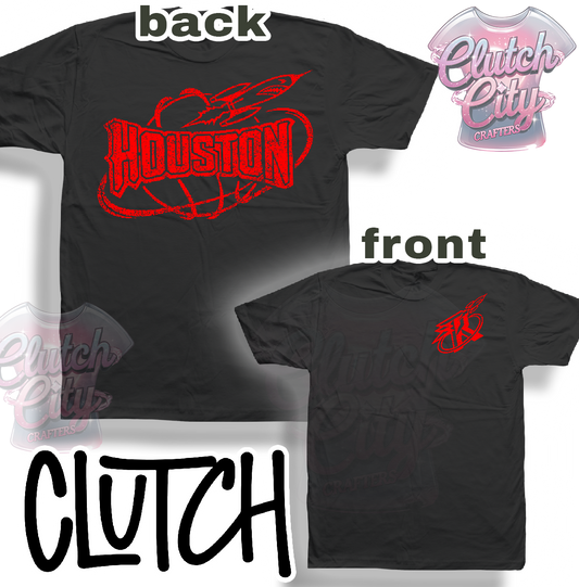 Rockets Black Tee RED ink