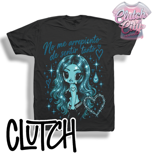 Blue doll Black Tee