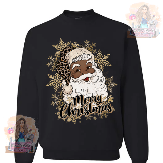 Black Santa Black Sweatshirt