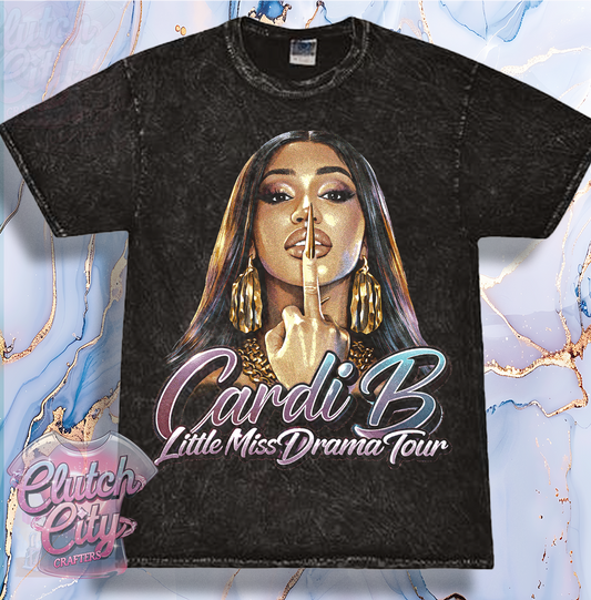Cardi B  Mineral Acid Wash Tee
