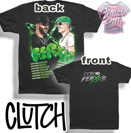 Ferxxo Vs feid with dates Black t shirt