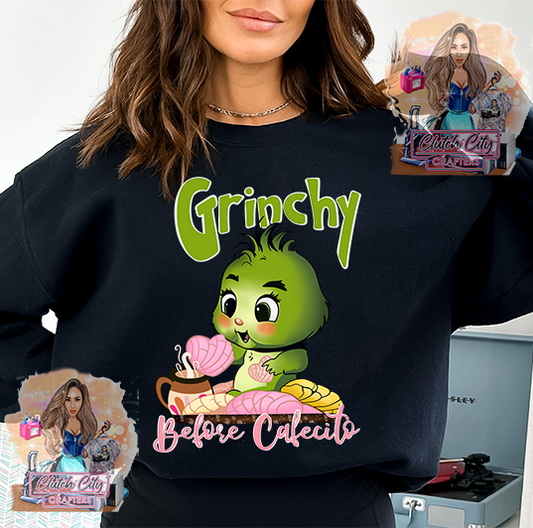 Grinchy Before Cafecito Black Sweatshirt