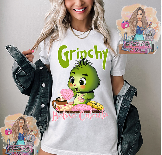 Grinchy Before Cafecito White Tee