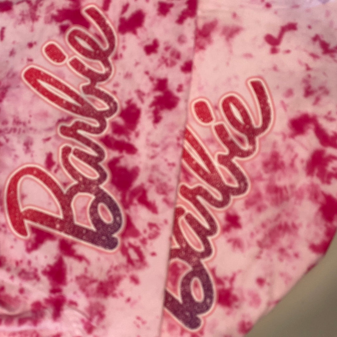 Barbie font Pink Tie Dye Tee