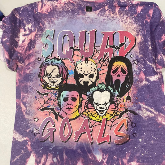 Halloween Squad Goals Bleached Tee