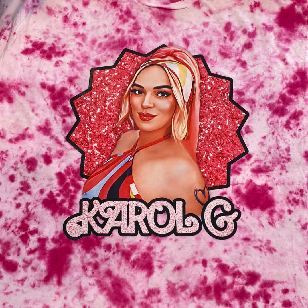 Karol G Barbie Pink Tie Dye Tee