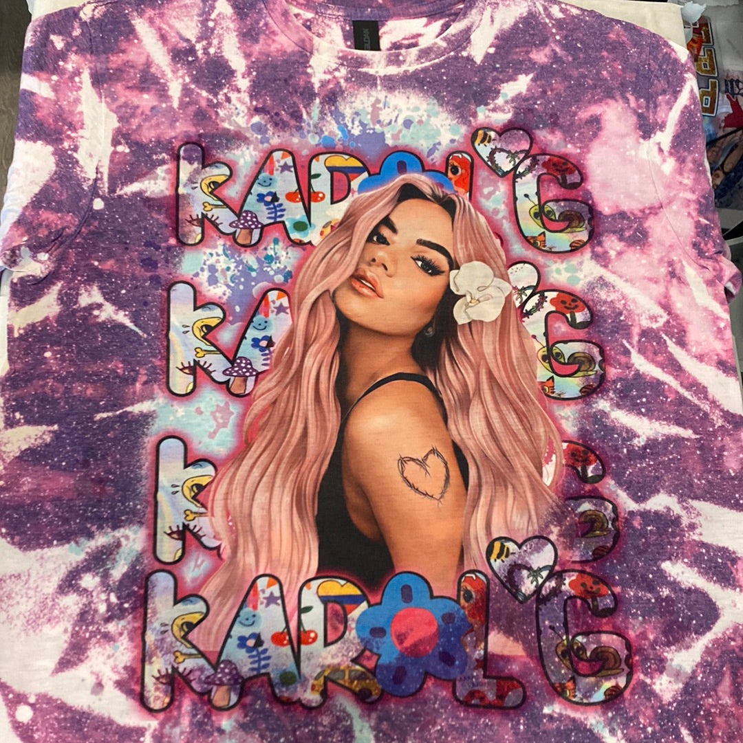 KG KG KG pink hair  Bleached Tee