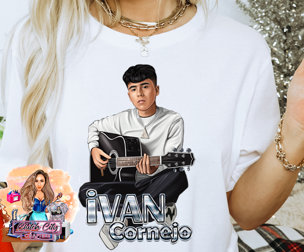 Ivan Cornejo on guitar White Tee