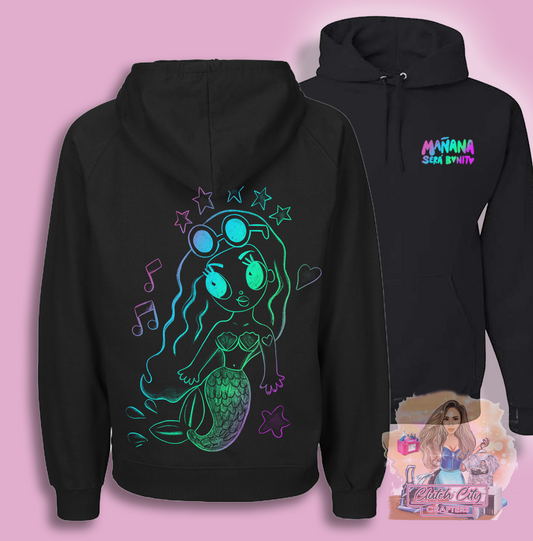 KG Colorful mermaid BLACK Hoodie