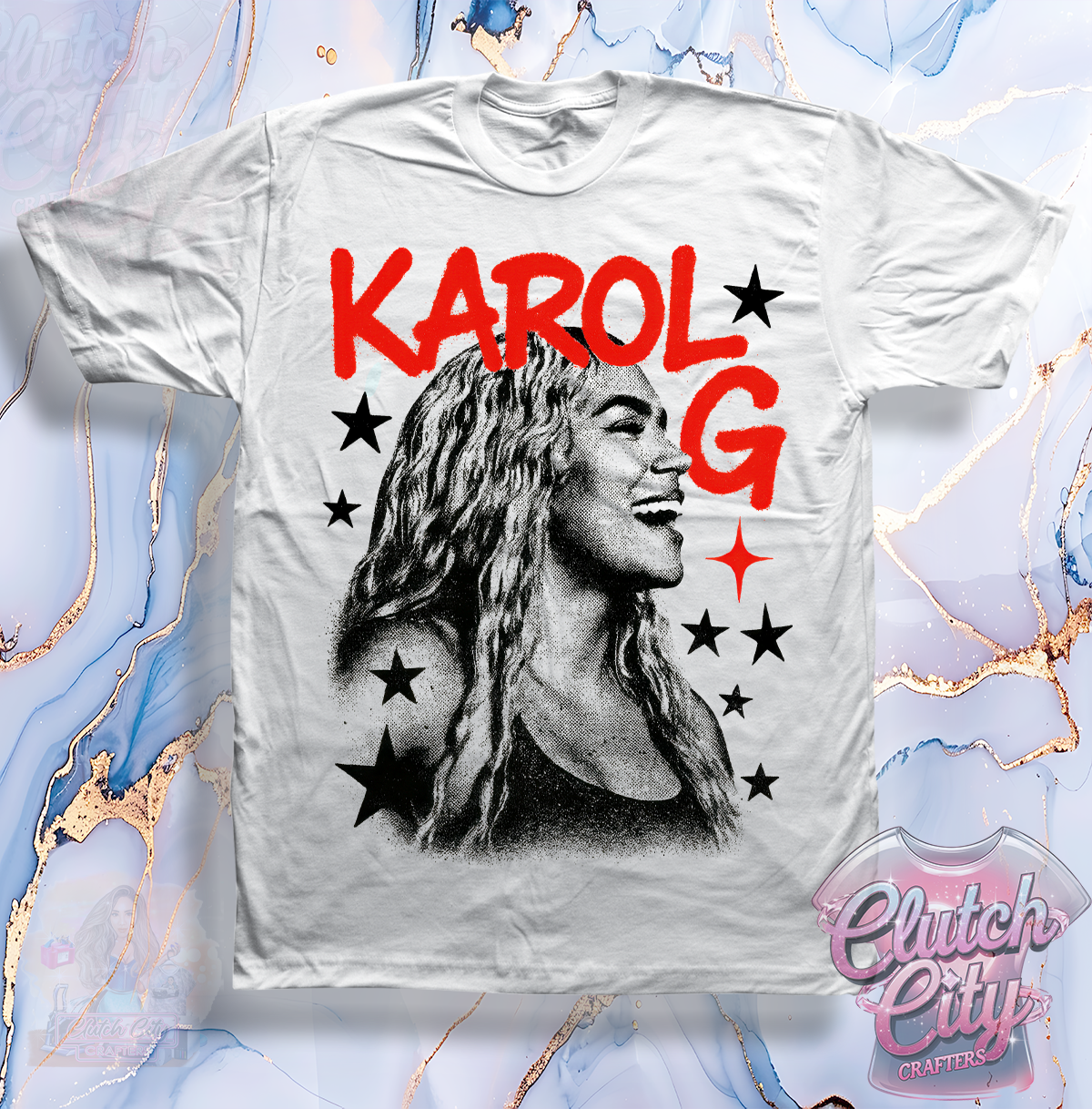 Latina Foreva White Tee #1 kg smiling stars