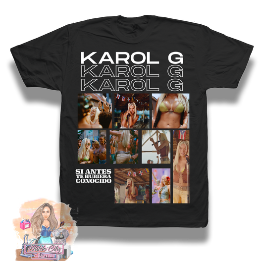 KarolG Multiple Pics Black Tee