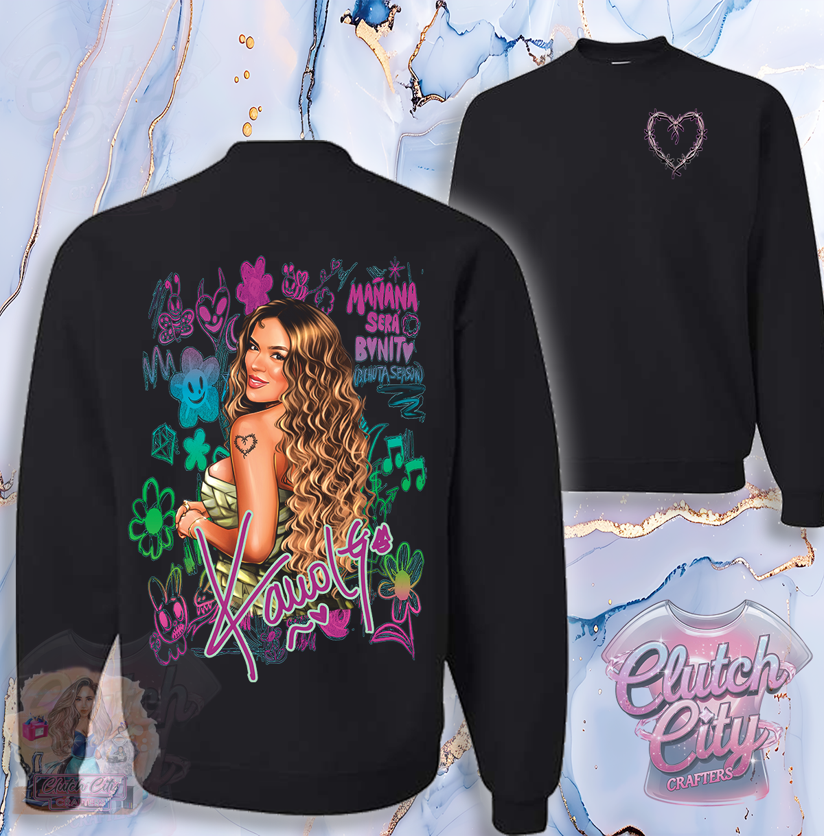 Karol G Netflix Era Black Sweatshirt