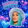 Karolg Blue hair Can Opener Keychain