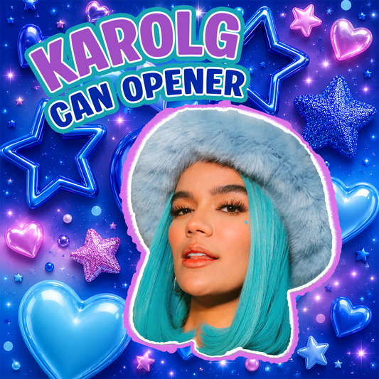 Karolg Blue hair Can Opener Keychain
