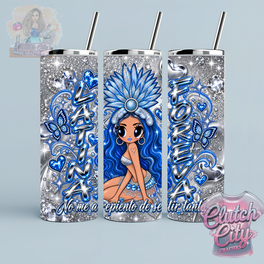 LatiNA Foreva Blue SILVER 20 oz Tumbler