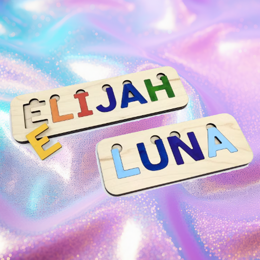 Wooden Unfinished Personalized Name Puzzle