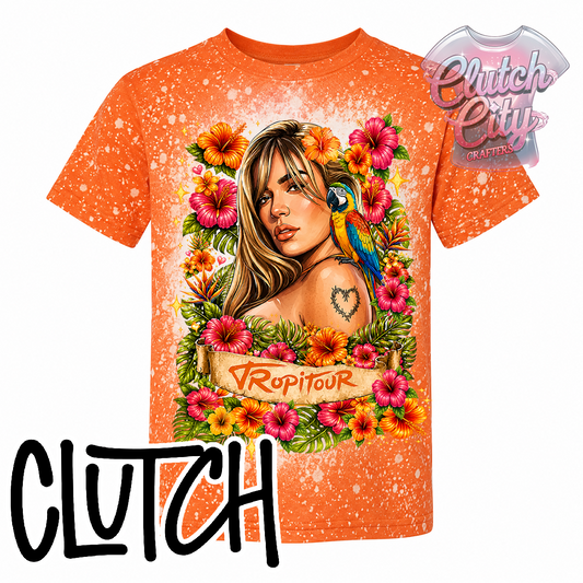 Tropitour Orange Bleached Tee