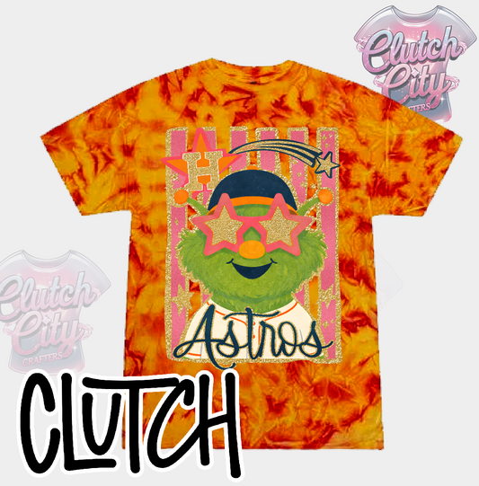Orbit Glitzy Orange Tie Dye