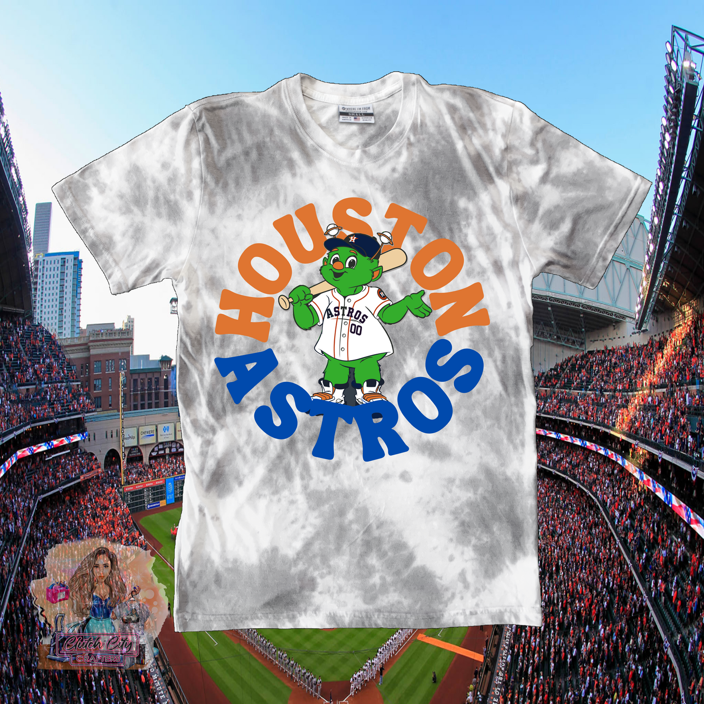 Orbit round Astros Gray Tie dye