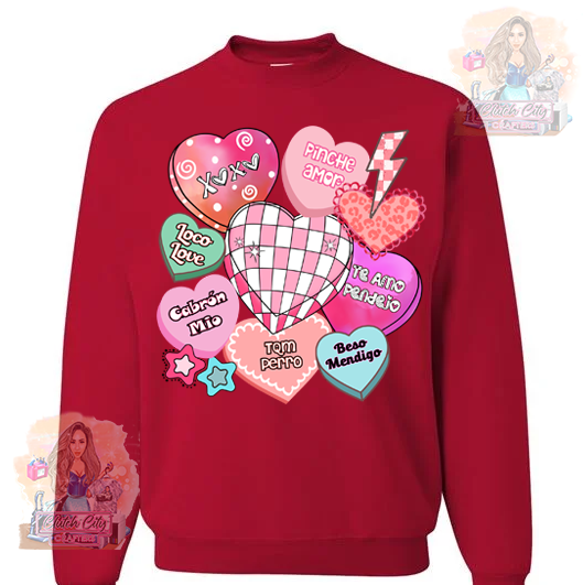 Pinche Amor Red Sweatshirt