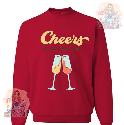 Champagne Cheers Red Sweatshirt