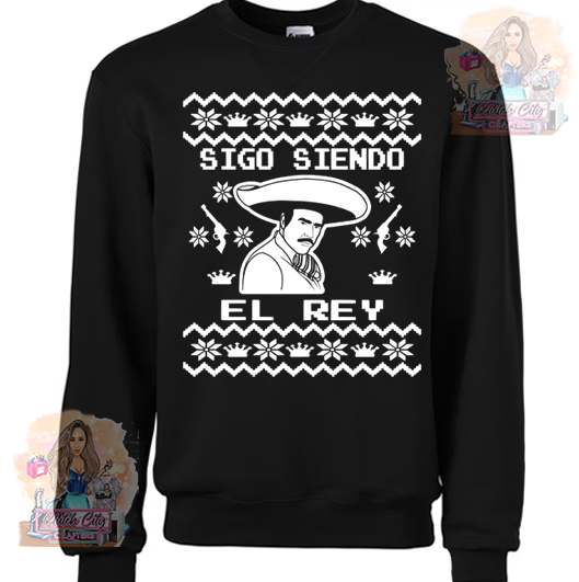 El Rey BLACK sweater (guns guns) Clearance RTS
