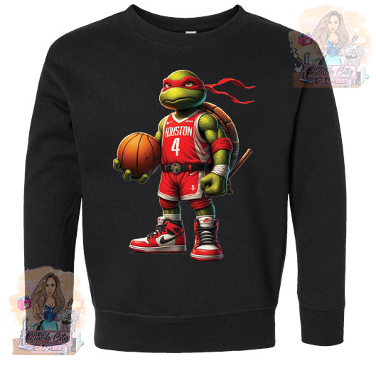 ROCKETS ninja turtle BLACK sweater