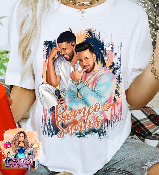 Romeo Santos 2 faces White Tee