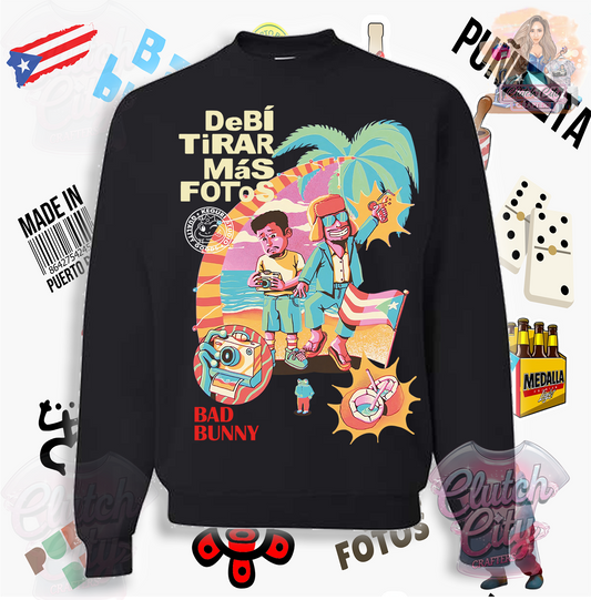 DTMF colorful BLACK SWEATER