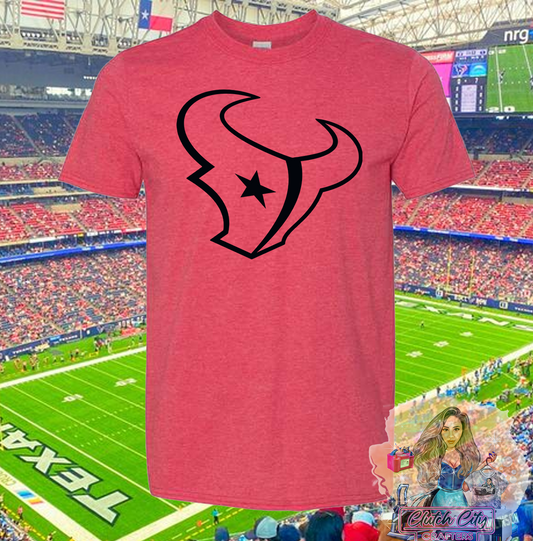 Texans Bull On Red