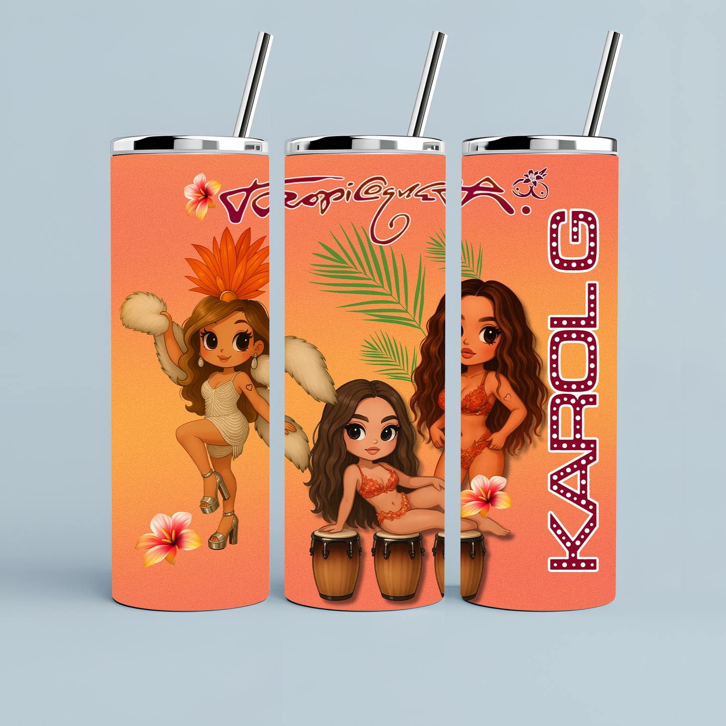 Tropicoqueta Dolls Orange 20 ounce Tumbler
