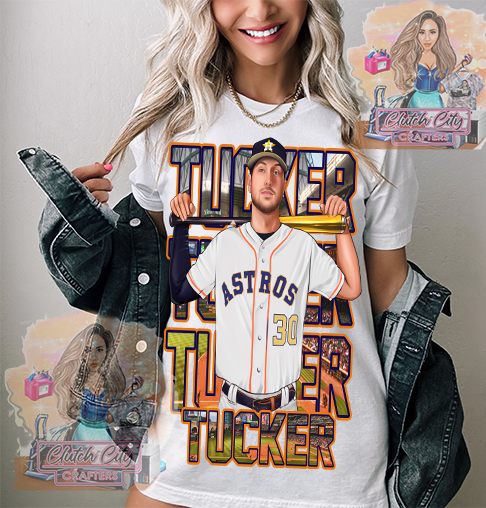 Astros White Tee – Clutch City Crafters