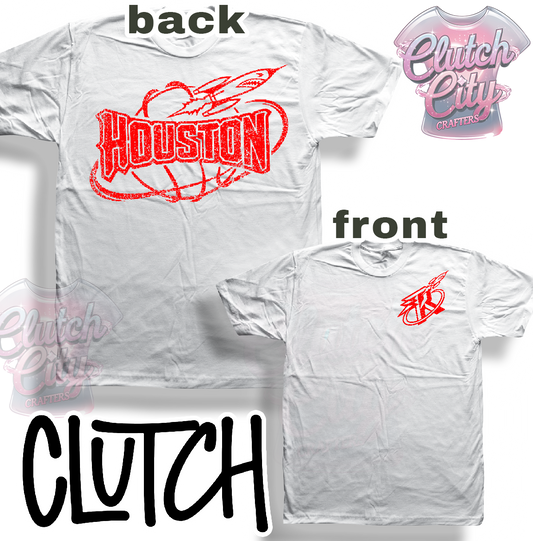 Rockets White Tee RED ink