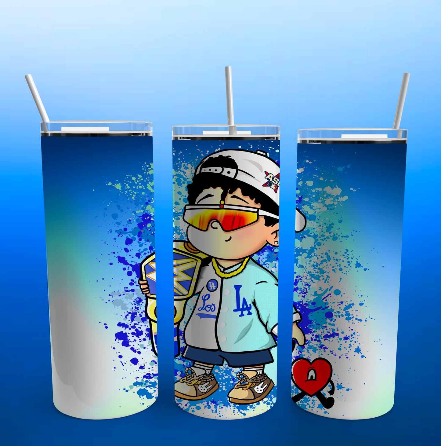 Bad Bunny Dodgers/Wrestler Tumbler