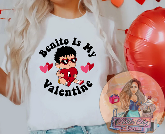 Benito is my Valentine White Tee