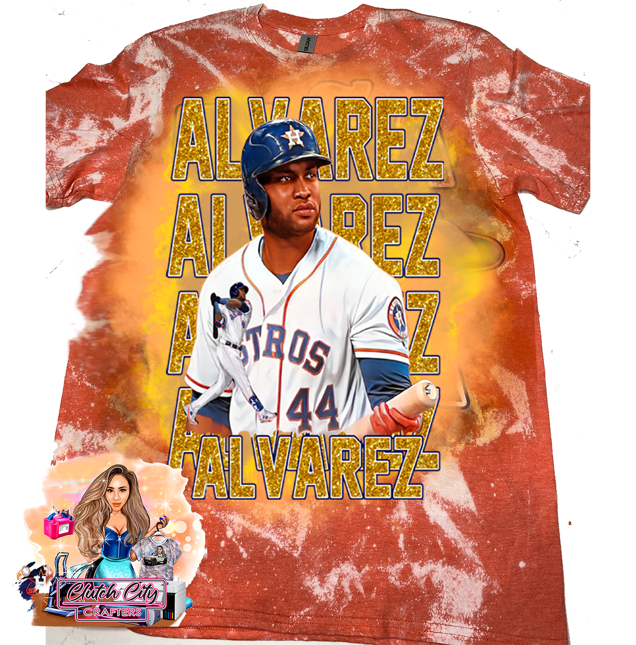 Yordan Álvarez Orange Bleached Tee 2023