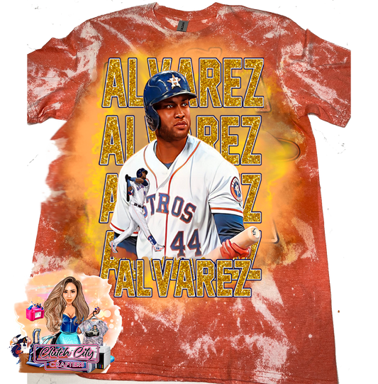 Yordan Álvarez Orange Bleached Tee 2023