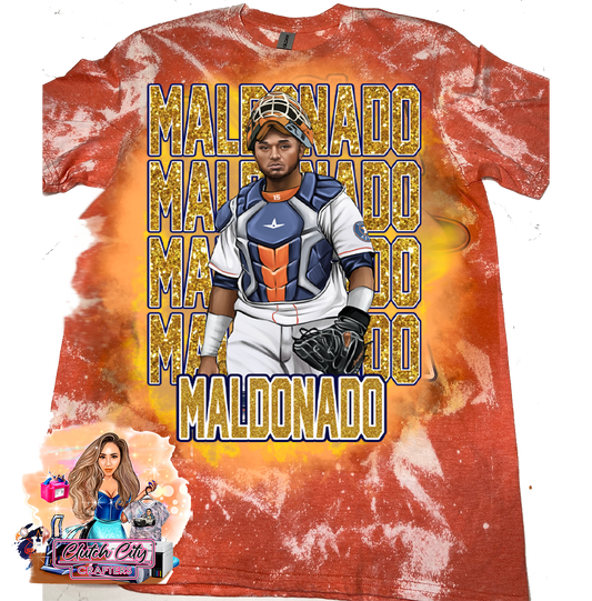 Martín Maldonado Orange Bleached Tee 2023