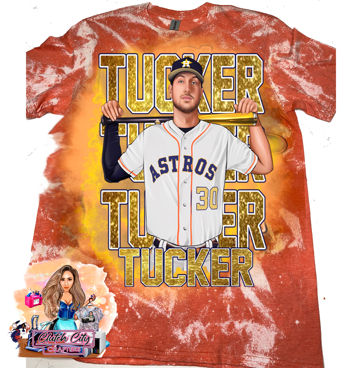 Kyle Tucker Orange Bleached Tee 2023