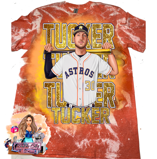 Kyle Tucker Orange Bleached Tee 2023