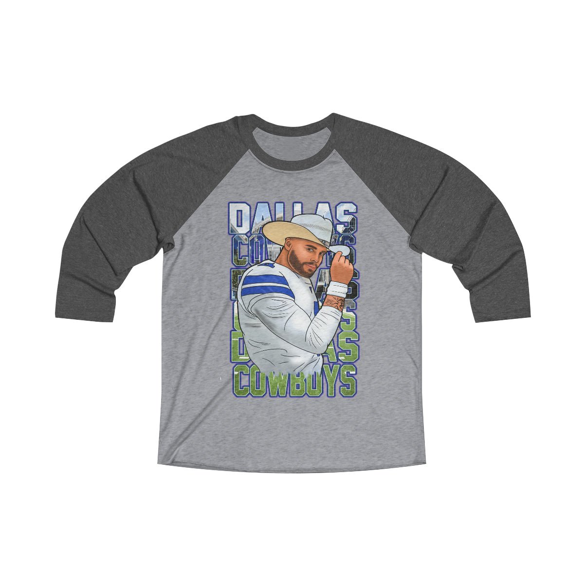 Dak Unisex Tri-Blend 3\4 Raglan Tee